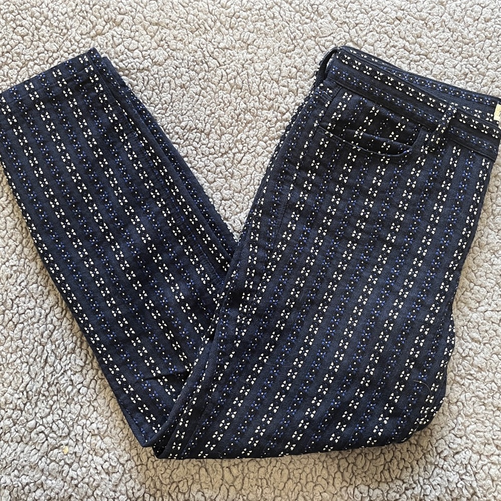 Women's Blue Patterned Slacks